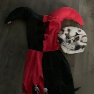 Evil jester costume 4 pieces